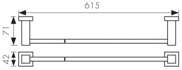 Держатель полотенца прямой Kaiser, KH-2307