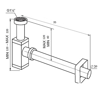 Сифон для умывальника CeramaLux C045, С045