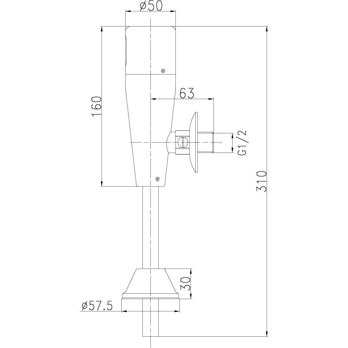 Смывное устройство для писсуара сенсорное Lemark Project, LM4654CE
