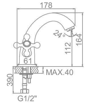 Смеситель для умывальника Ledeme L1019