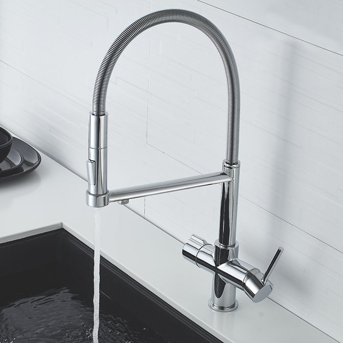 Смеситель для кухни с гибким изливом под фильтр Rose, R758