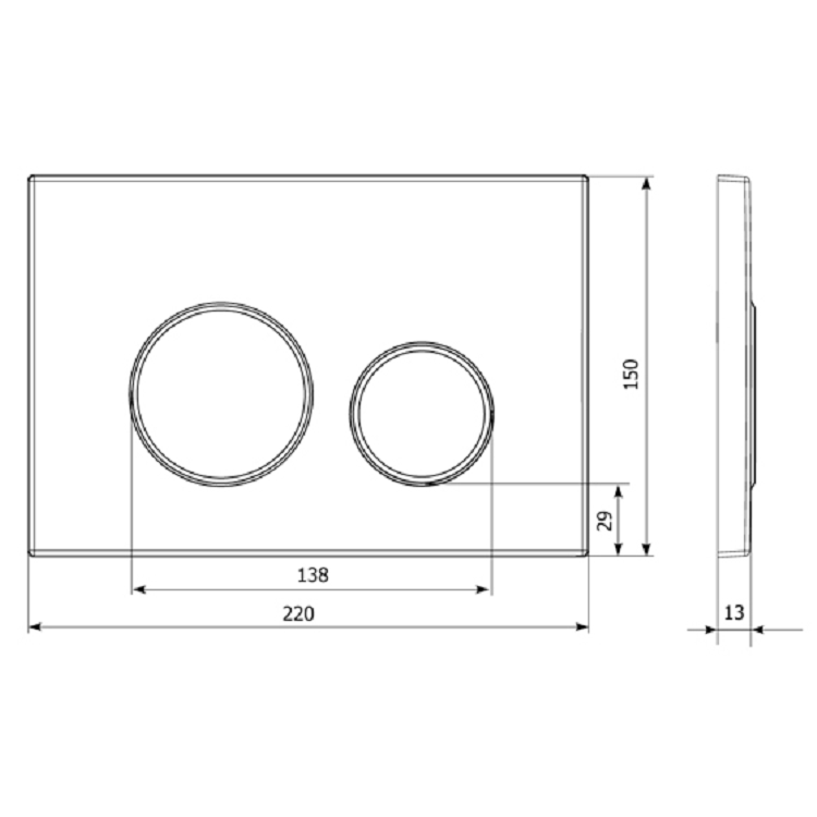 Каменная клавиша смыва Lavinia Boho RelFix, 38050904