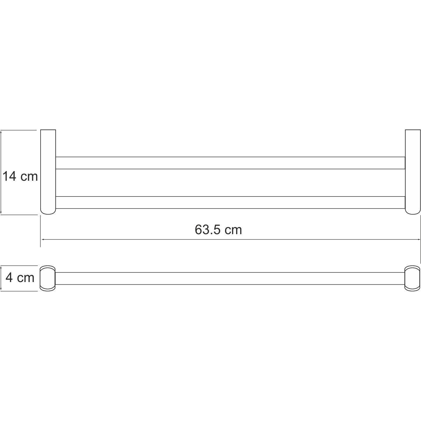 Штанга для полотенец двойная WasserKRAFT Berkel, K-6840