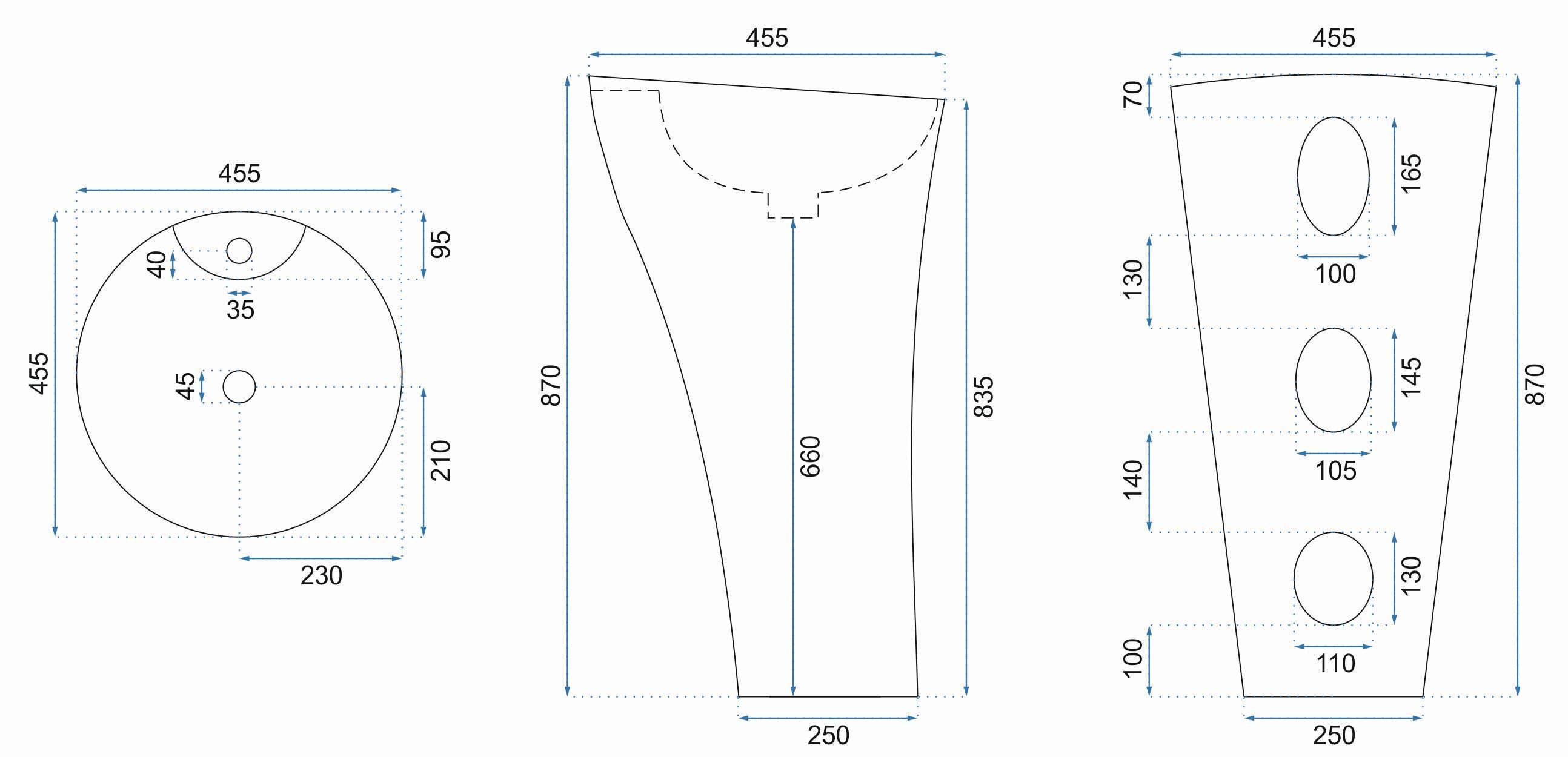 Умывальник Rea Agnes 45.5x45.5, REA-U9906