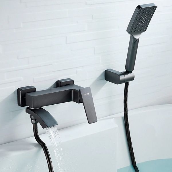 Смеситель для ванны графит Ledeme L3178U