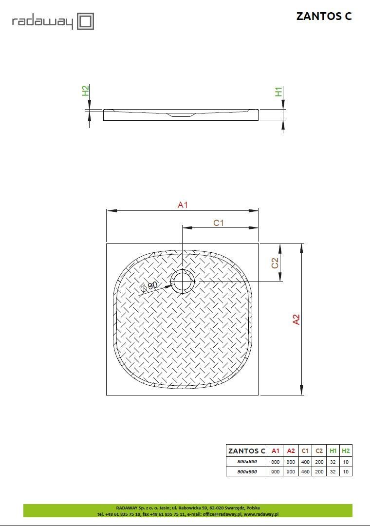 Душевой поддон Radaway Zantos C