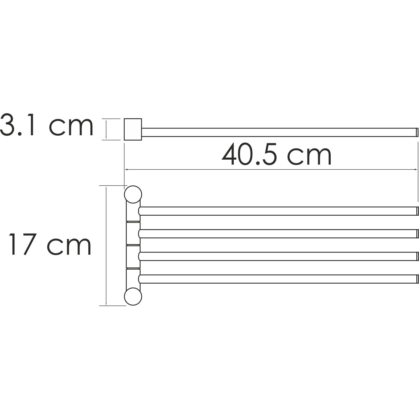 Держатель полотенец четверной WasserKRAFT, K-1034