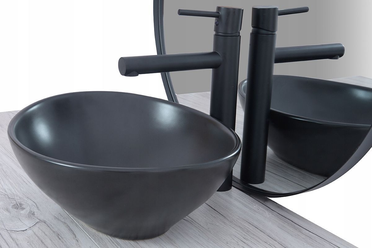 Умывальник Rea Sofia Black Matt 41x34.5, REA-U0333