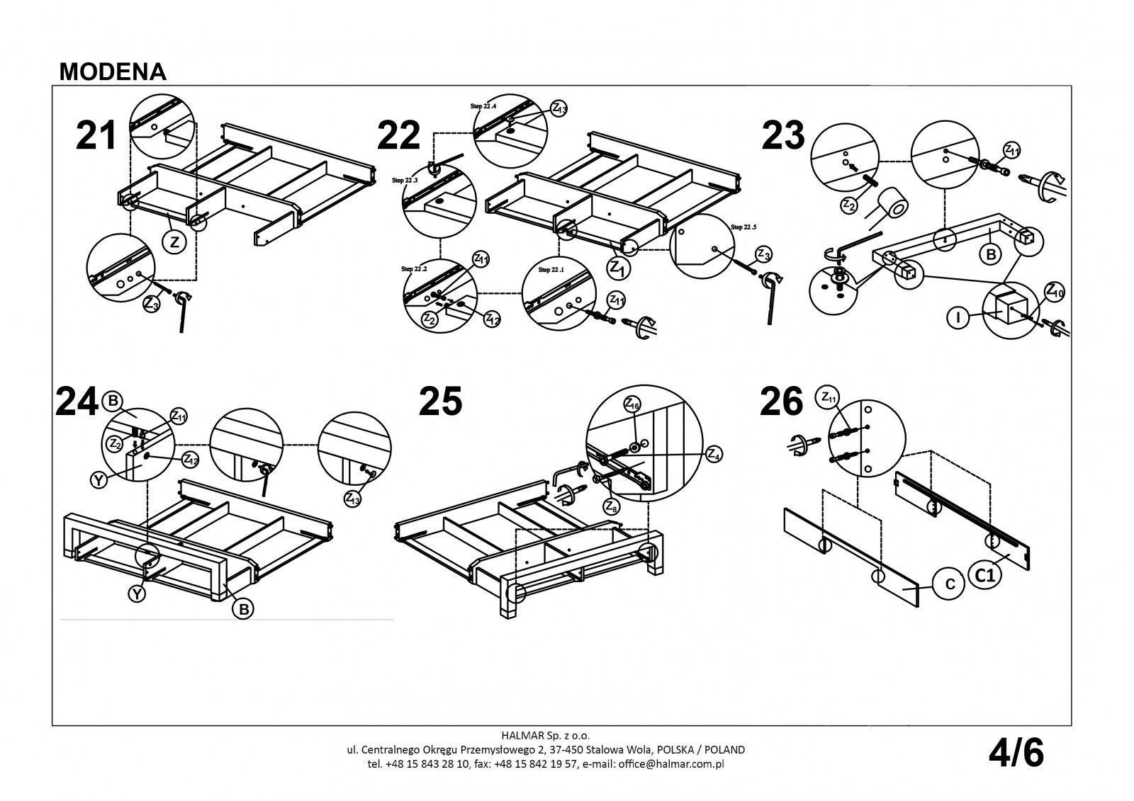 Кровать Halmar Modena 2 белый 160/200, V-CH-MODENA_2-LOZ