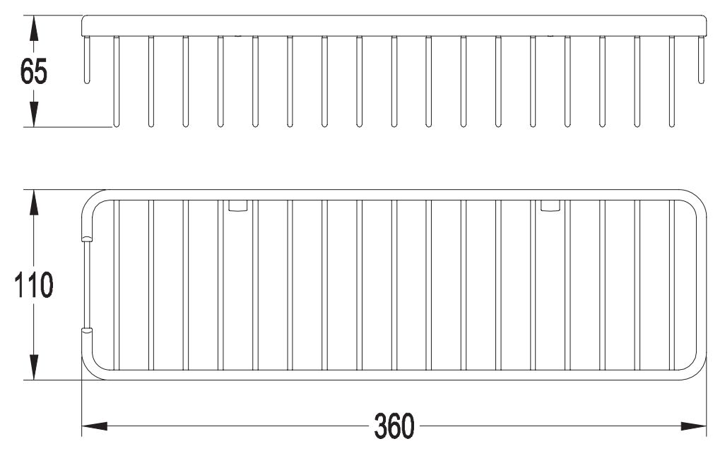 Полка-корзина для душа Omnires Uni, 8963AGL