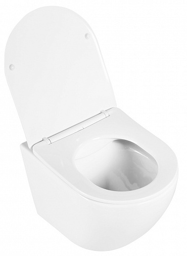 Унитаз подвесной безободковый c сиденьем Belbagno Uno, BB3105CHR/SC