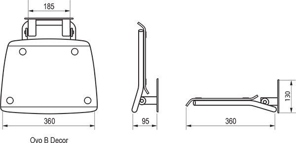 Сиденье для душа Ravak OVO-B Decor Text, B8F0000030