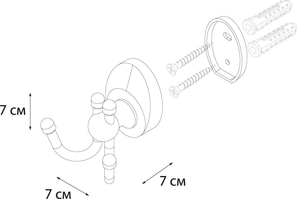 Крючок Улитка Fixsen Europa, FX-21805C
