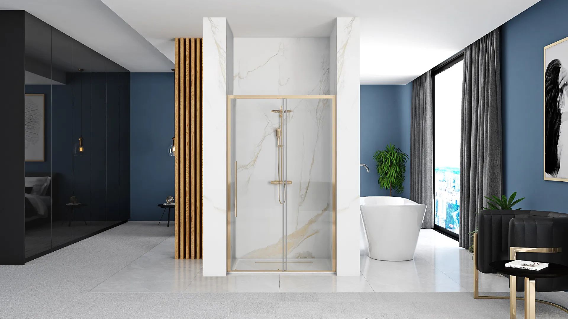 Душевая дверь Rea Solar Gold