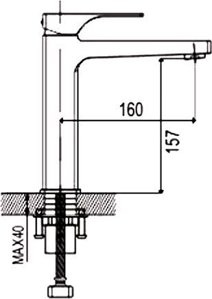 Смеситель для раковины Rose, R1001H
