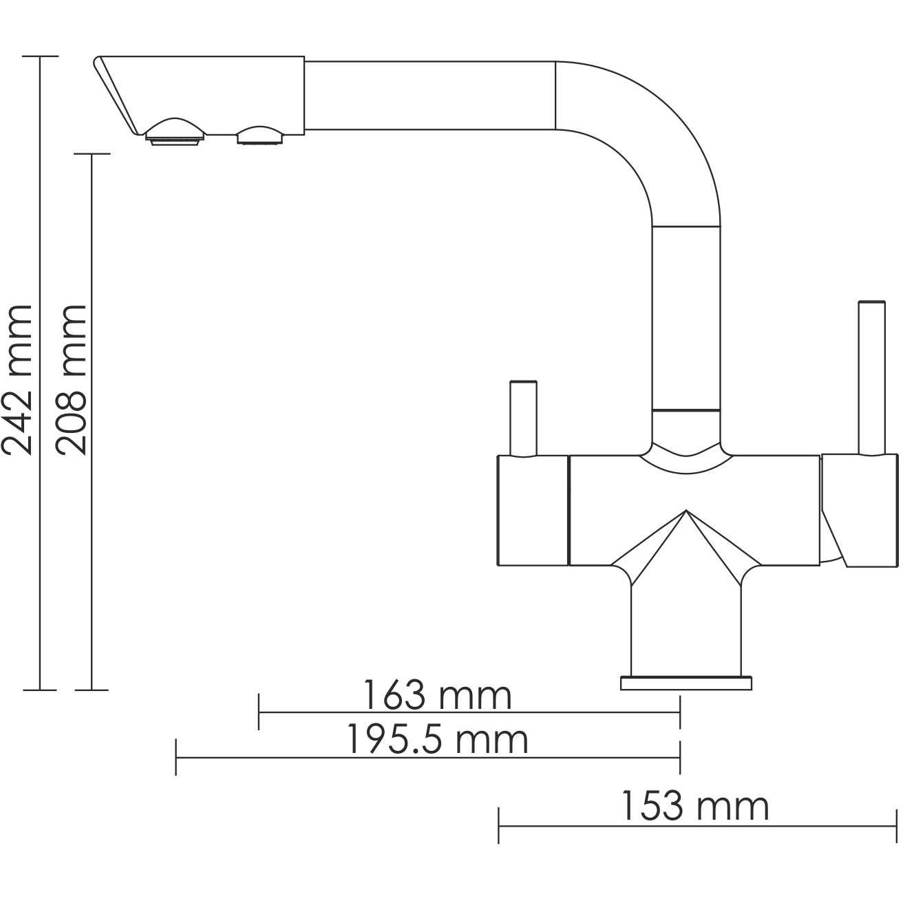 Смеситель для кухни под фильтр WasserKRAFT, A8017