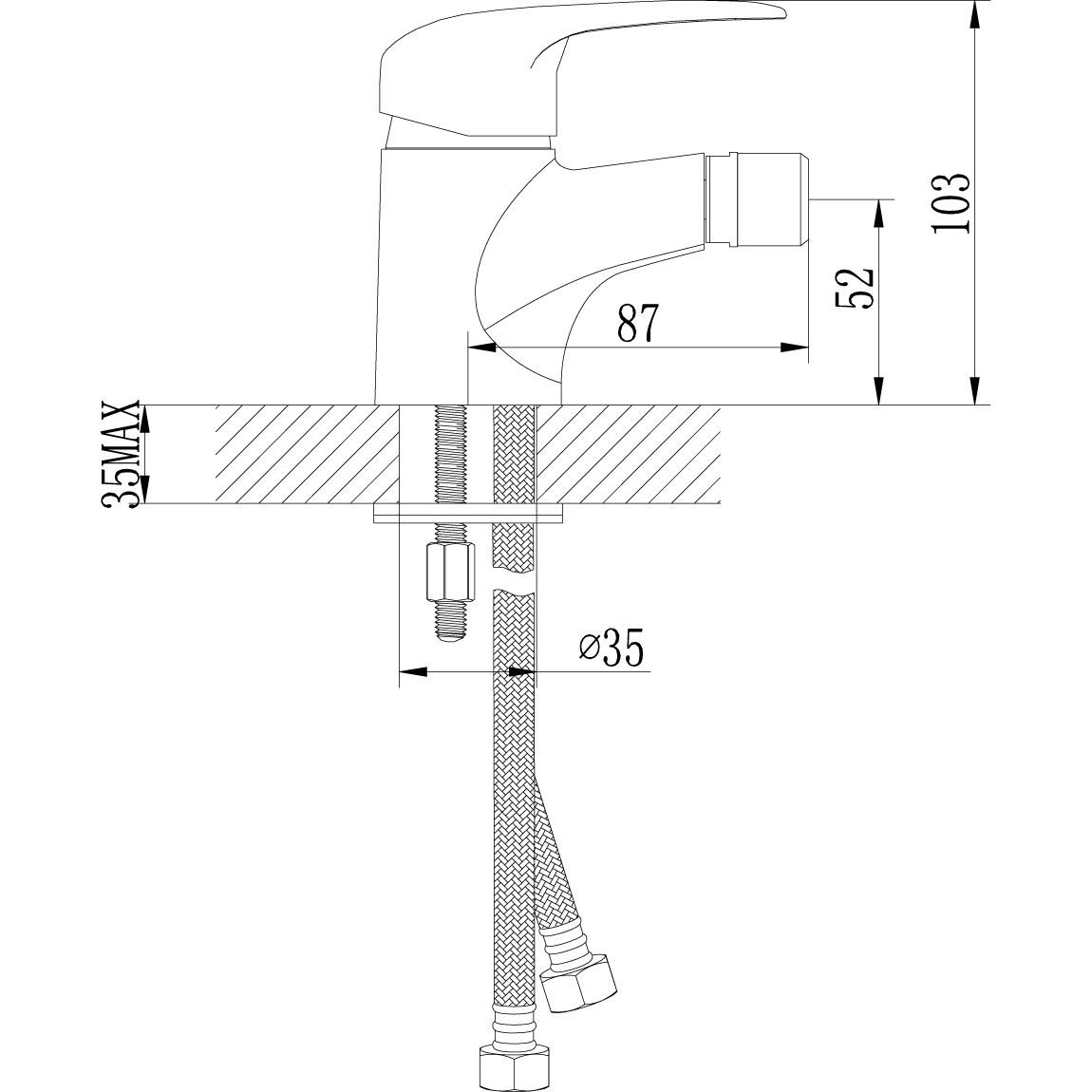 Смеситель для биде Lemark Pramen, LM3308C