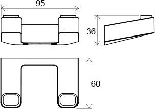 Крючок двойной Ravak 10° TD 100.00, X07P352