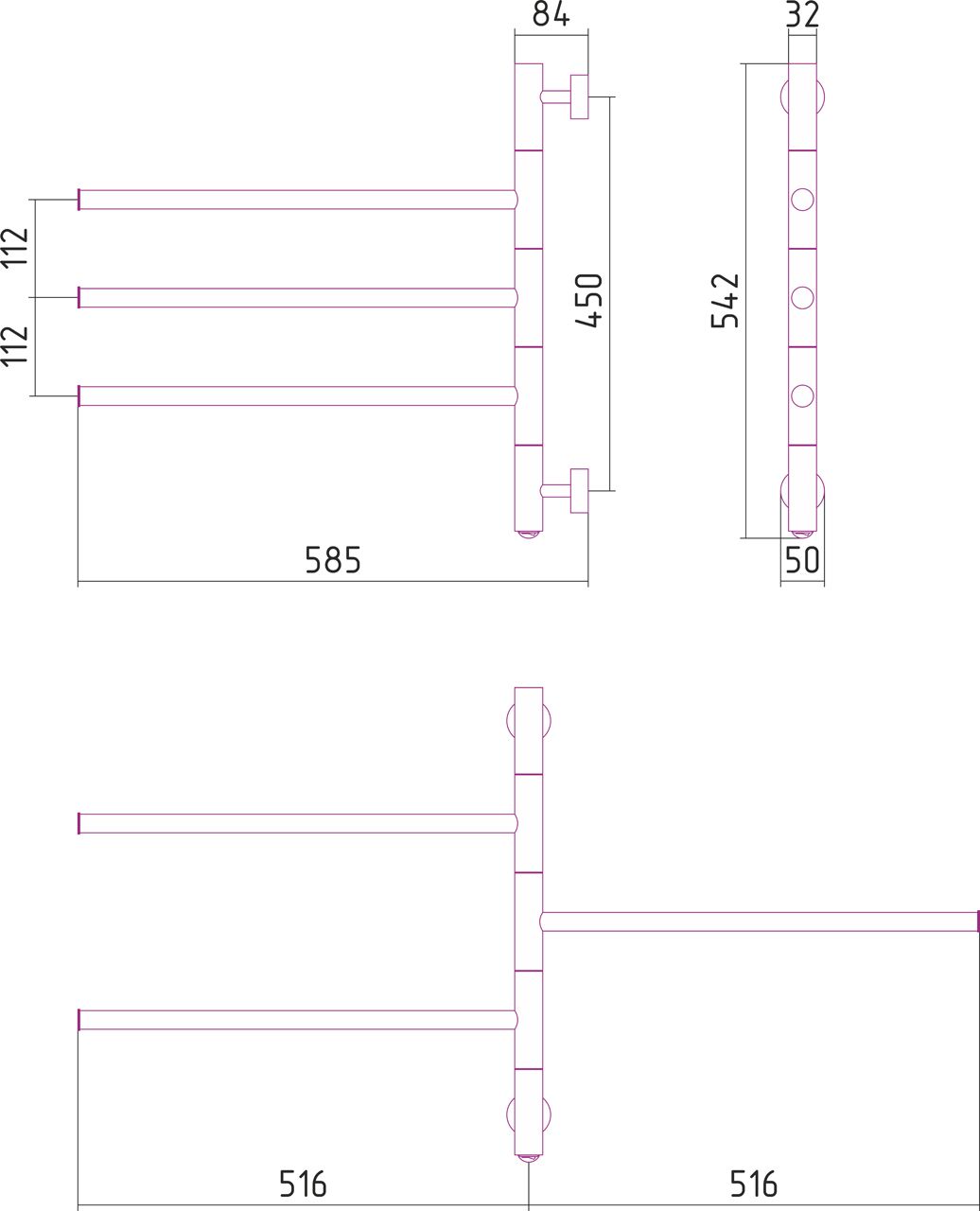 Электрический полотенцесушитель Сунержа Триада