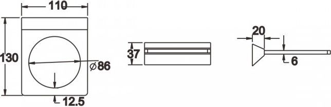 Ерш для унитаза Rose, RG1600H