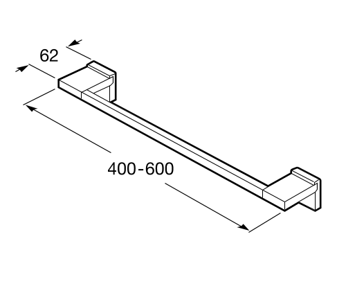 Полотенцедержатель 400 мм Roca Rubik, A816846001