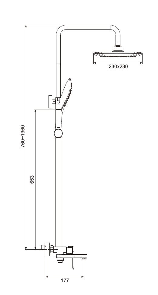 Душевая система Gappo G2448