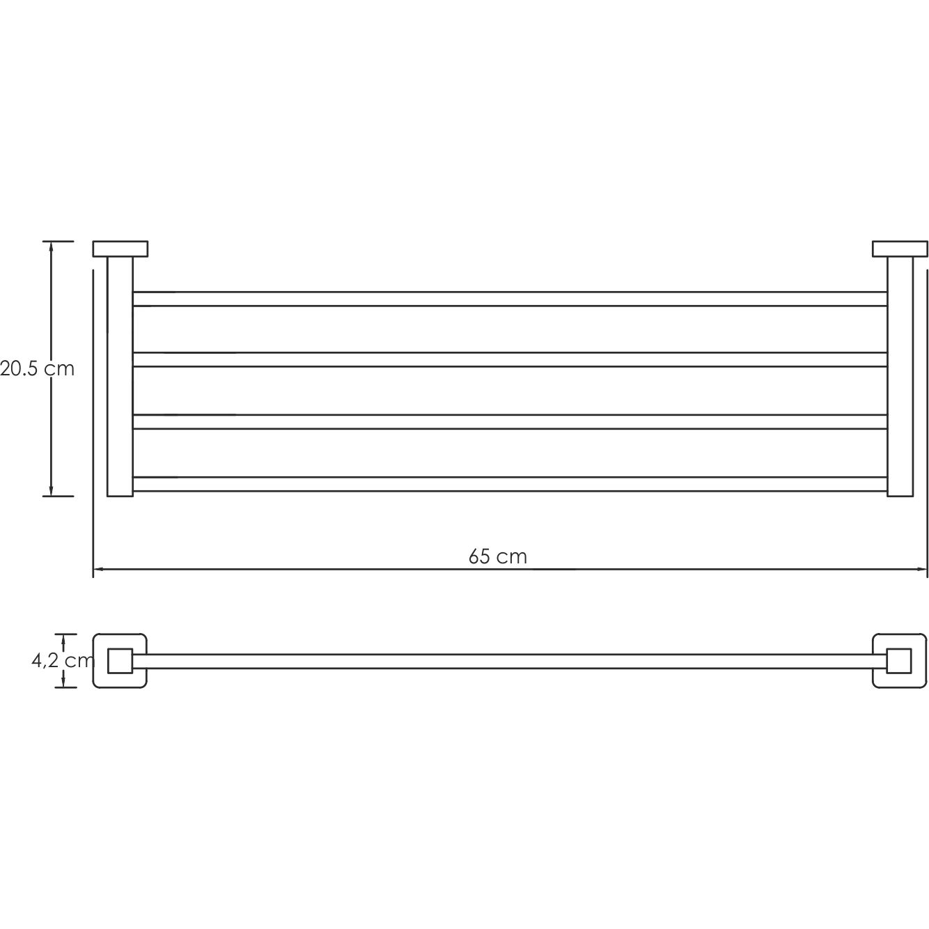 Полка для полотенец WasserKRAFT Lippe, K-6511
