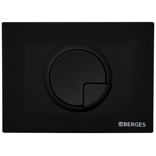 Комплект Berges Novum, кнопка R5 Soft Touch черная, унитаз Puma Rimless, сиденье Toma Slim, 043268