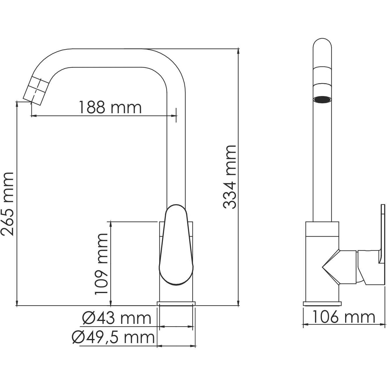 Смеситель для кухни WasserKRAFT Alz, 28807