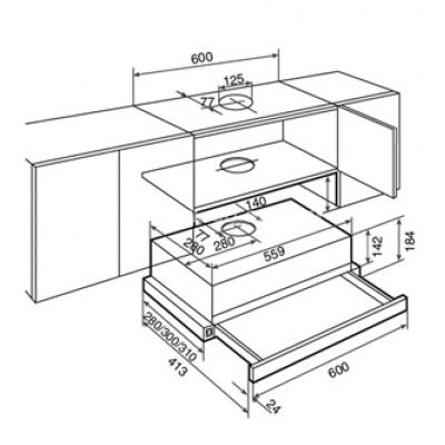 Кухонная вытяжка Teka TL1-52 SS, 40474400