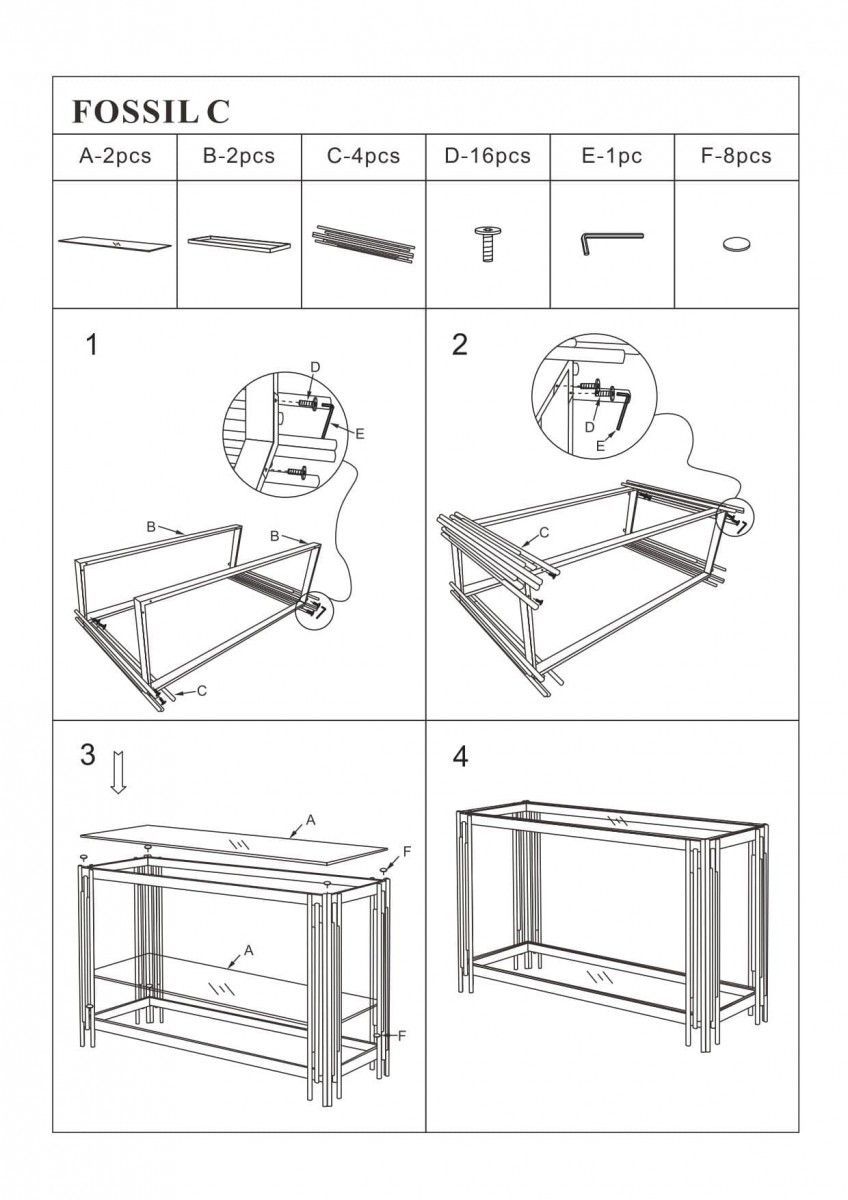Консоль Signal Fossil C серебряный, FOSSILCSC
