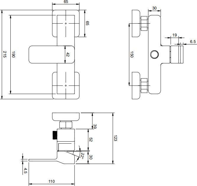 Смеситель для душа Omnires Slide, SL7740CR