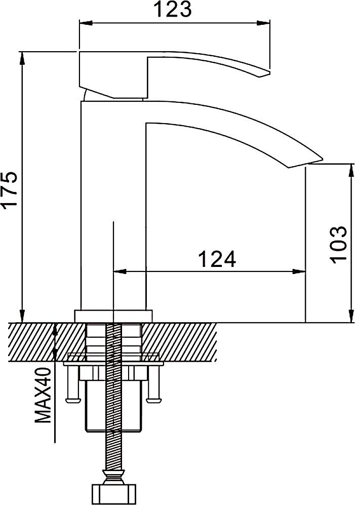 Смеситель для раковины Rose, R1501F