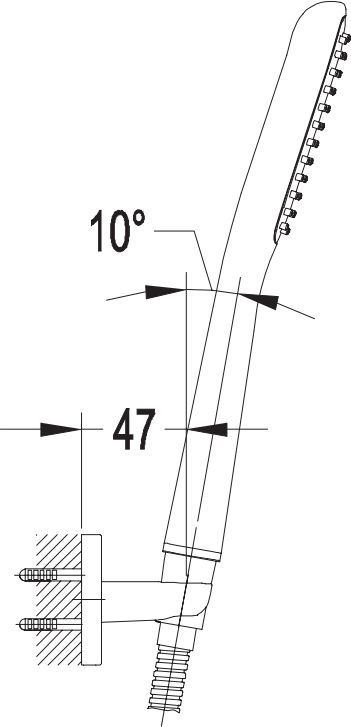 Душевой гарнитур точечный Omnires, HUDSONX-PCR