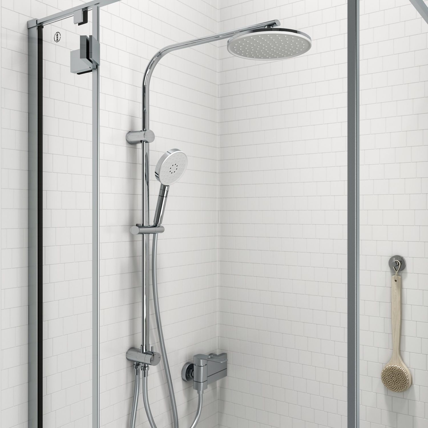 Душевой гарнитур с верхней лейкой, Iddis Swipe, SWI3F97i76