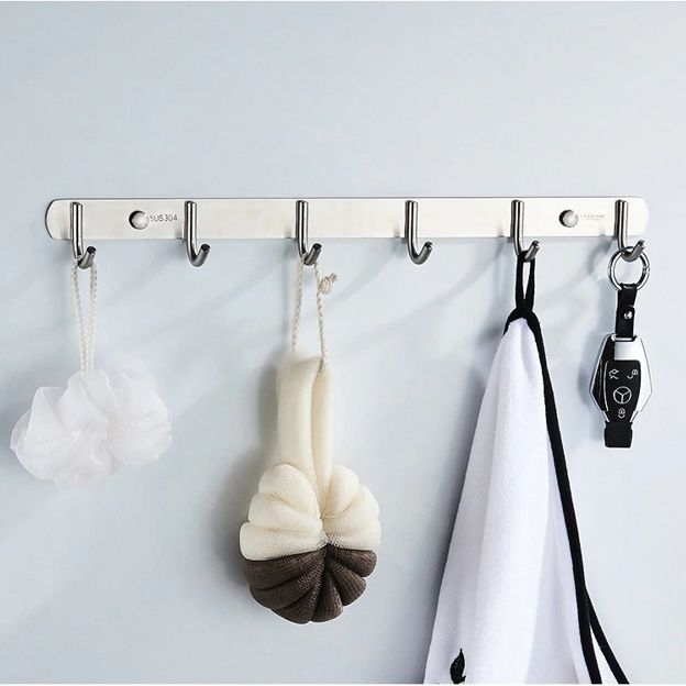 Планка с 6 крючками (сатин) Ledeme L70201-6