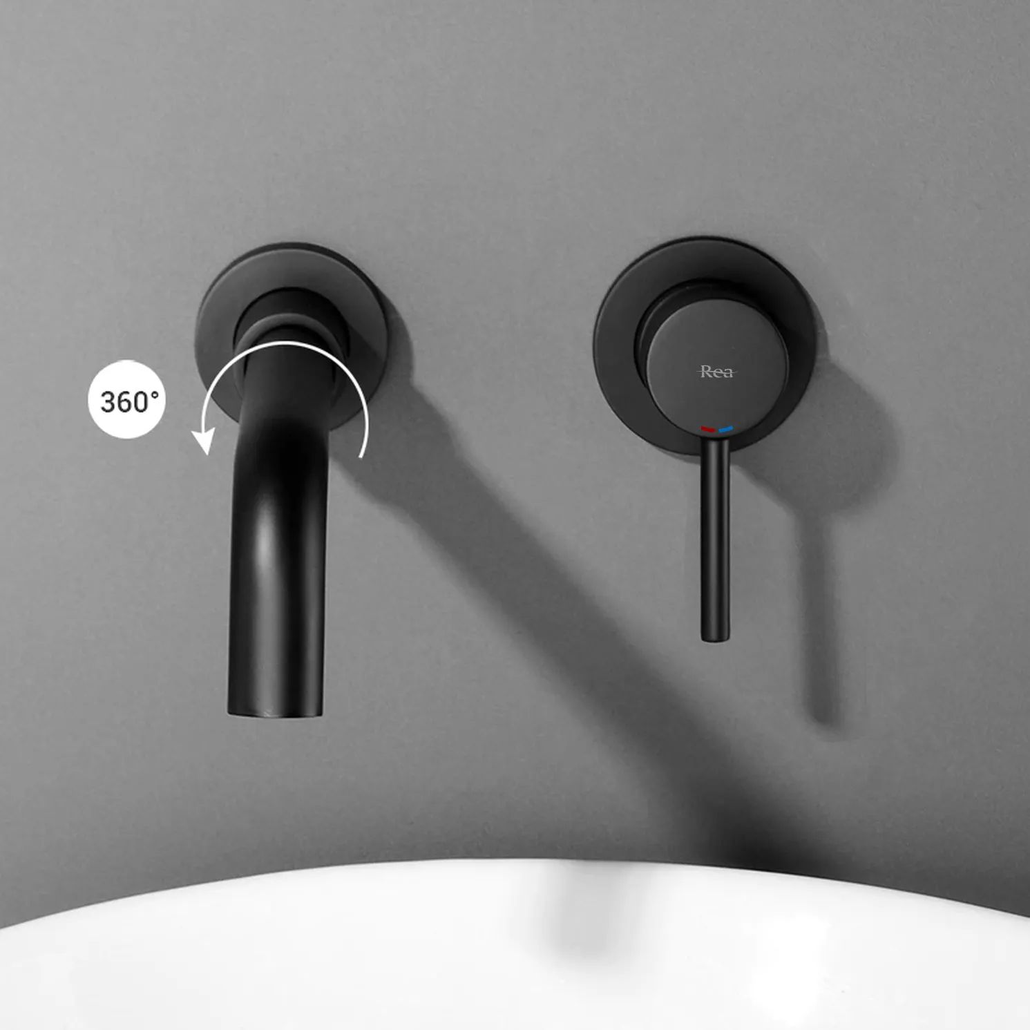 Смеситель встраиваемый Rea Lungo Long Black, REA-B0371