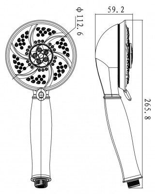 Лейка для душа Bravat Art-River P70140CP