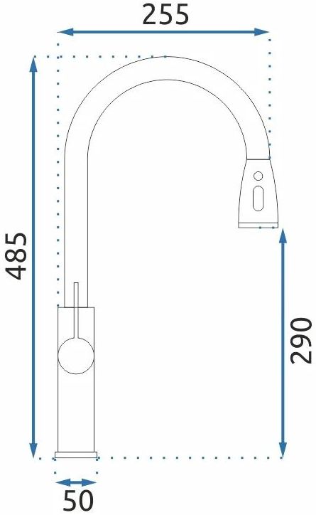 Смеситель для кухни Rea Nest Black, REA-B2057