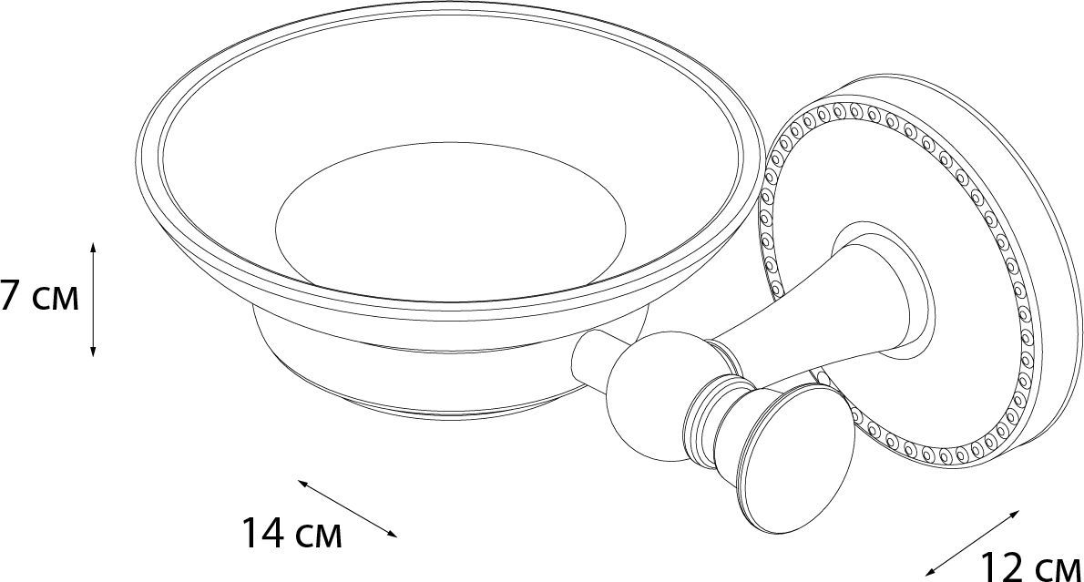 Мыльница стекло Fixsen Adele, FX-55008