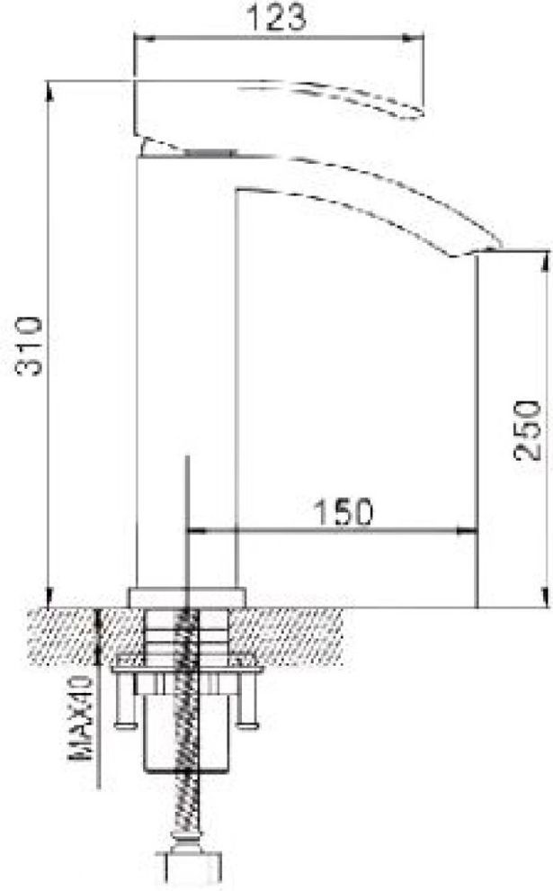 Высокий смеситель для раковины Rose, R1511F