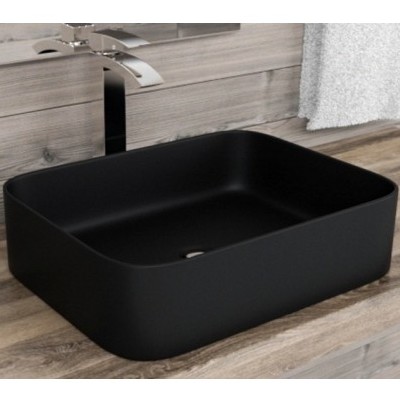 Умывальник накладной Esbano Astanes черный матовый 50x39