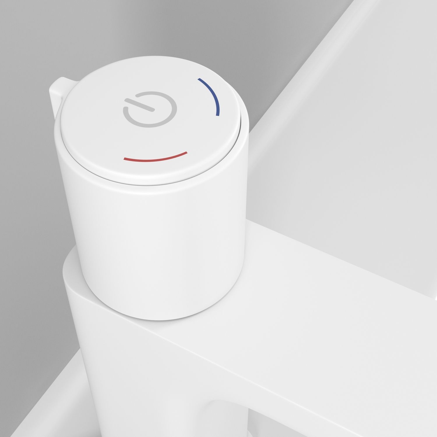 Смеситель для умывальника с управлением Push Control, белый матовый, Iddis Slide, SLIWTBTi01