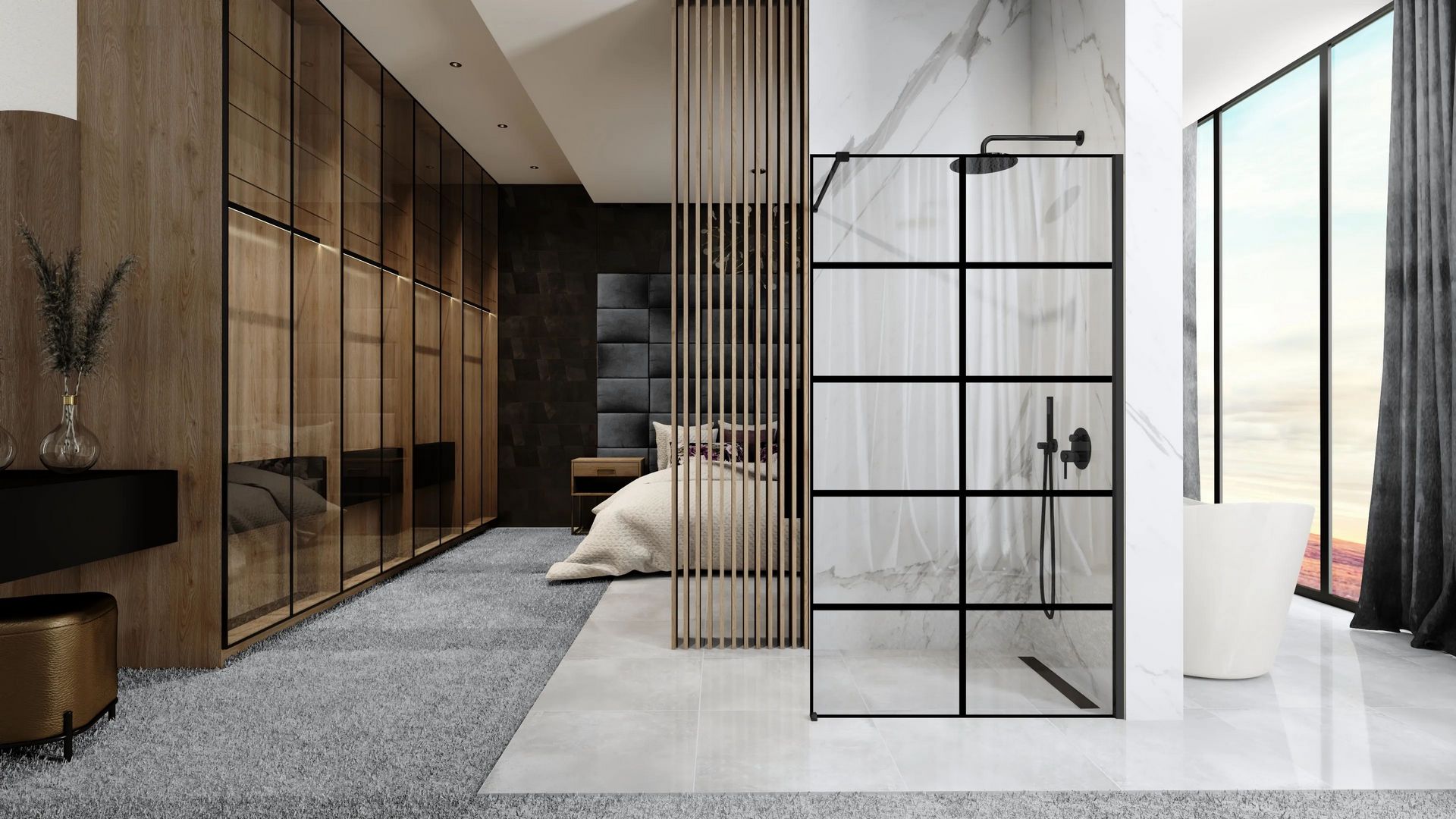 Душевая перегородка Rea Bler-1 90, REA-K7953