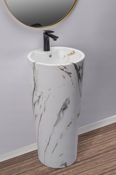 Умывальник Rea Blanka Marble Marmur Matt 40x40, REA-U8704