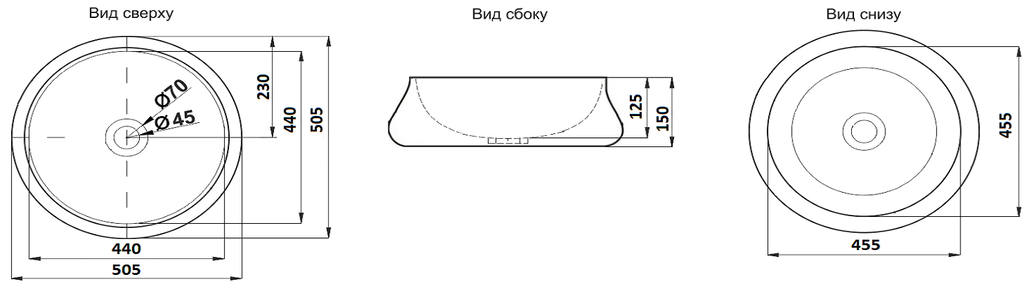 Раковина для ванной Ceramalux 50x50, 9426