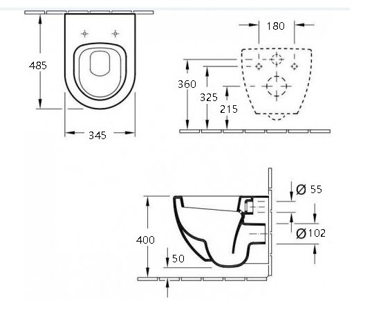 Унитаз подвесной Esbano Triton White