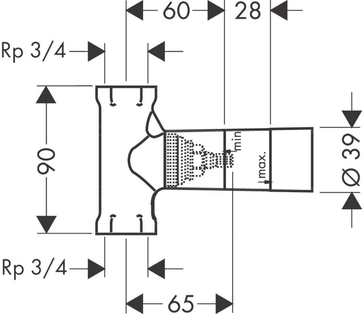Скрытая часть переключающего вентиля Hansgrohe, 15970180