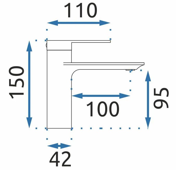 Смеситель для умывальника Rea Storm Chrome, REA-B6202