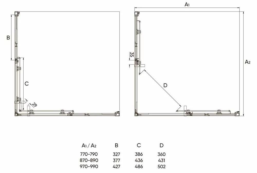 Душевой угол Veconi RV-47